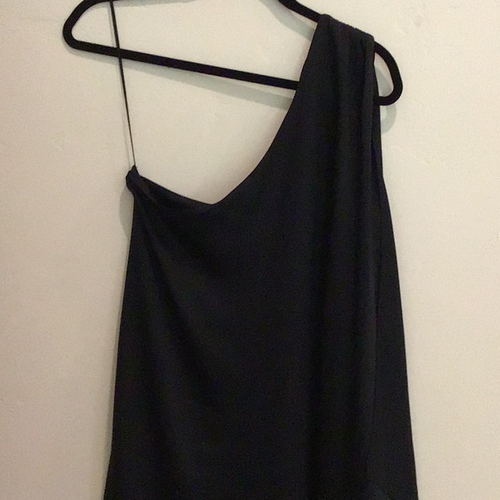 Trina Turk Black One-Shoulder Tunic
